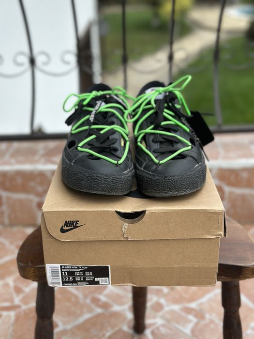 Nike Blazer Low Off-White Black Electro Green Оригинални! DH7863-001