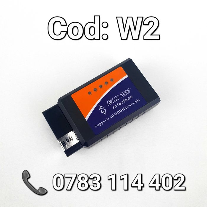 OBD2-Bluetooth-ELM327 V2.1-Diagnoza Auto Multimarca-Portabil-Tester-W2