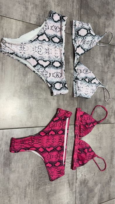 Costume de baie noi s m l alb roz
