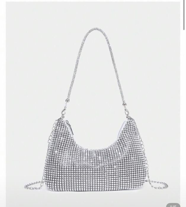 Сребриста дамска чанта