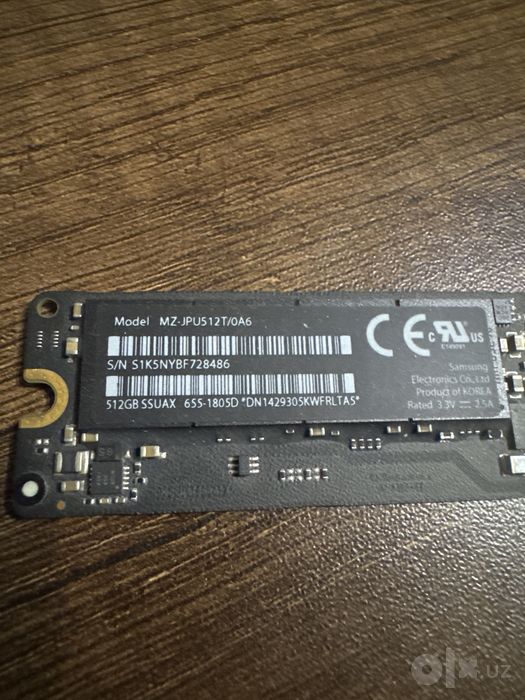 SSD 512gb для Macbook Pro  оригинал в отличном состоянии