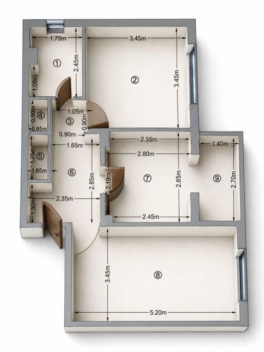 Apartament 2 camere, 50 mp, zona Rovine