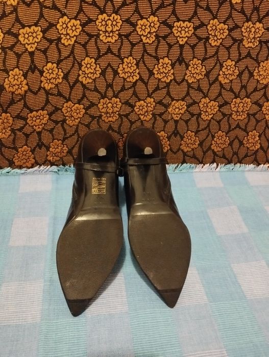 Botine dama Italia, piele naturala, negru