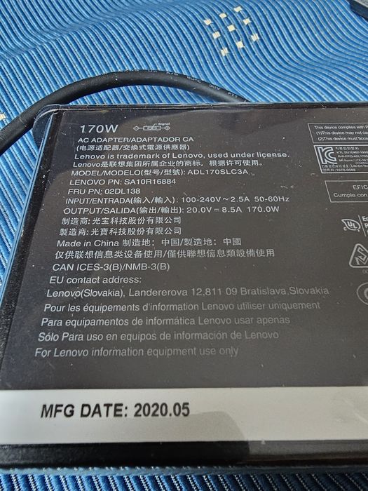 Зарядно за Lenovo Legion 170w