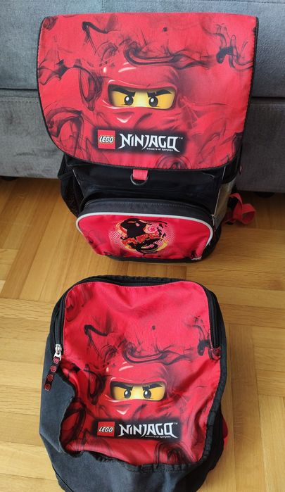 Ученическа раница за момче на Lego Ninjago в червено