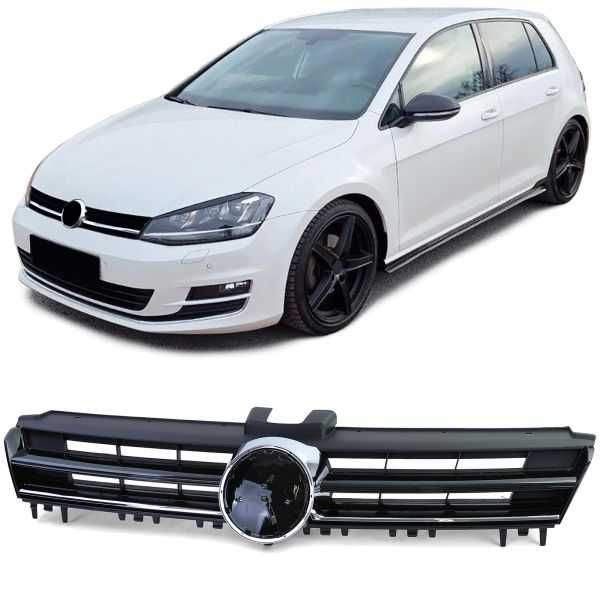 РЕШЕТКА VW GOLF 7 12-17 ЧЕРЕН ГЛАНЦ С ХРОМИРАНА ЛАЙСТНА