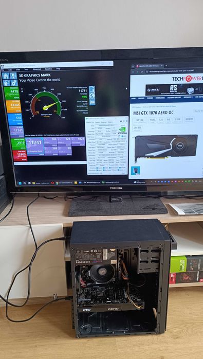 компютър за игри- Ryzen 5 2600 - GTX 1070 8GB - 16GB рам - 512 m.2 SSD