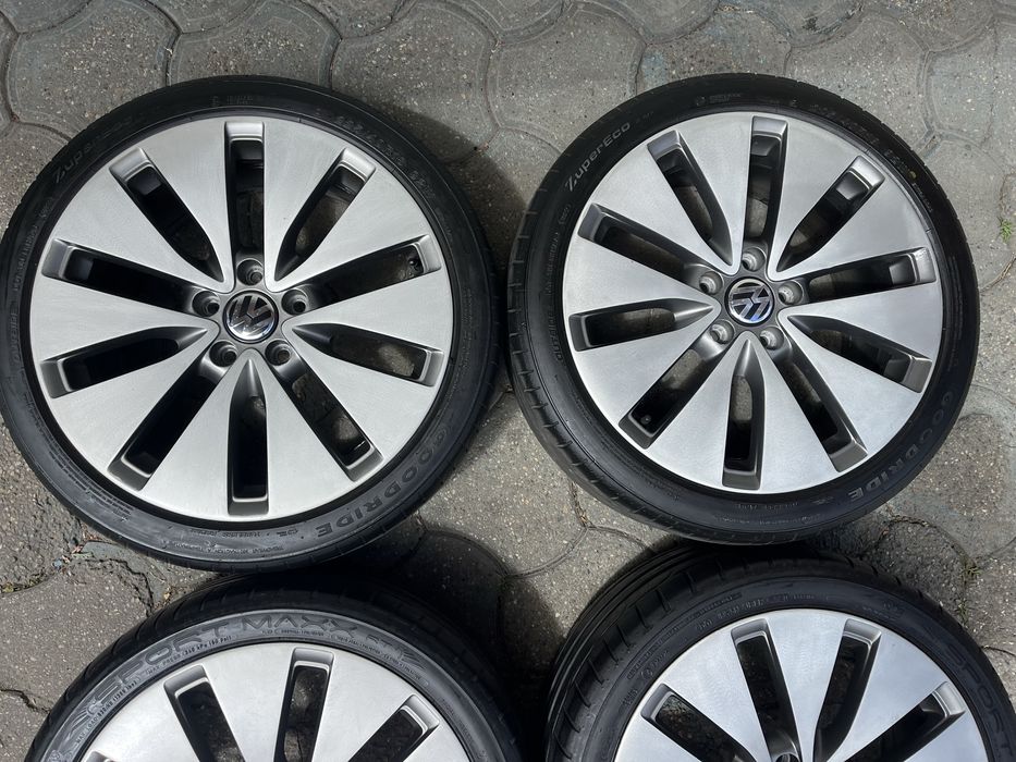 Jante aliaj 5x112mm, anvelope vara 225/40 R18, VW Golf 5/6/7/8, Touran, Eos, Jetta