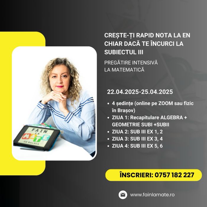 Meditatii matematica pregatire Brasov 5-8 Evaluare Nation FAIN LA MATE