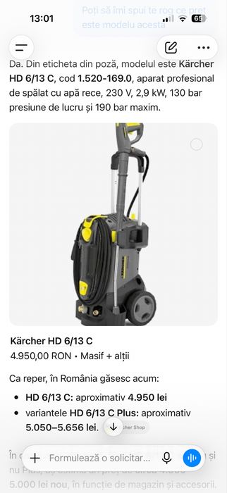Karcher HD6/13c profesional