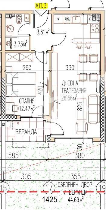 Двустаен апартамент в кв. Остромила! Ново строителство!