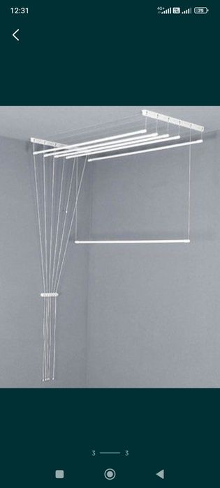 Устанавливаем потолочные бельевые сушилки