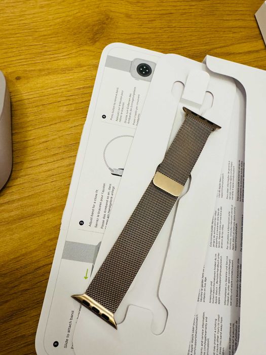 Bratara/Curea milanese loop gold apple watch original 46mm