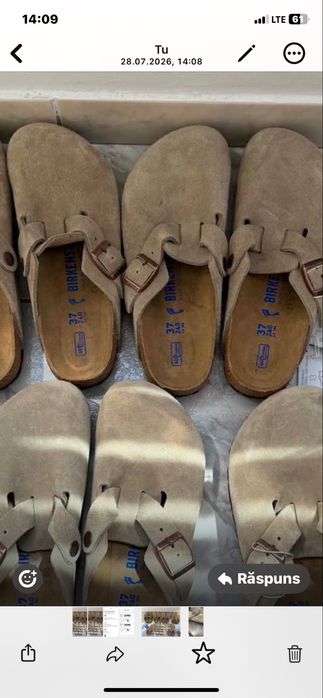 Saboţi 'Boston'BIRKENSTOCK Taupe mai multe marimi