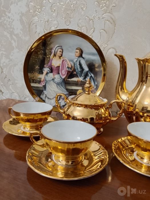 Кофейный сервиз "Золотой". KAHLA GDR