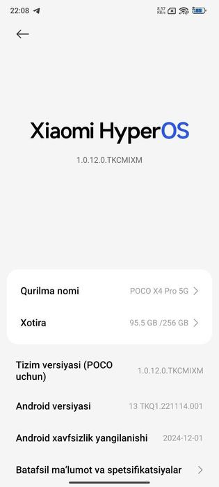 Poco x4 pro 5g 256 gb