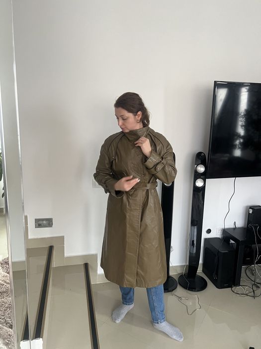 Trench din piele naturală