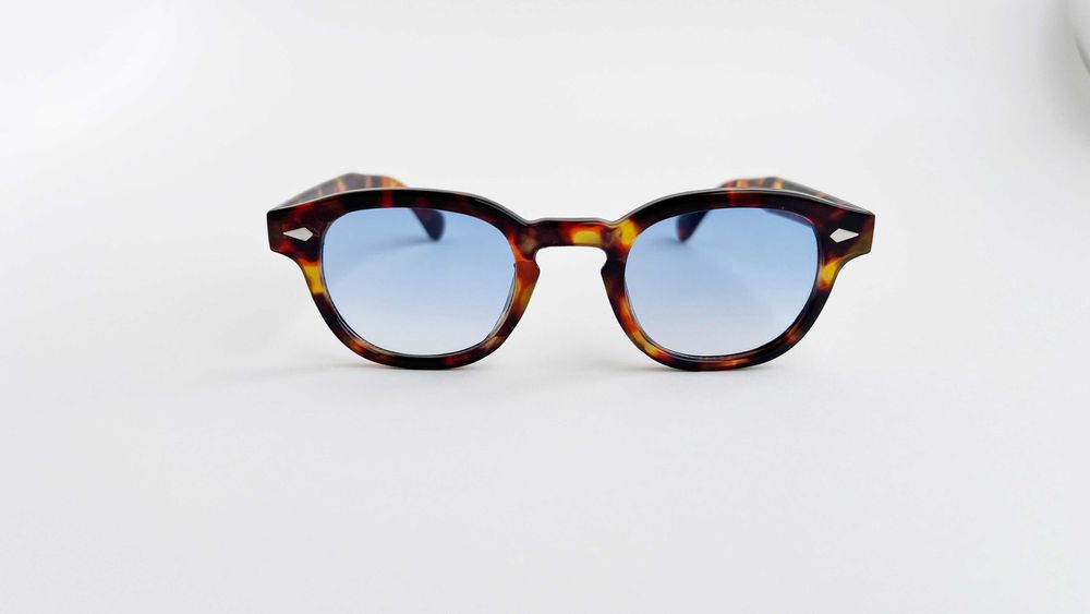 Ochelari de soare Moscot Lemtosh Rama animal print Lentile albastre