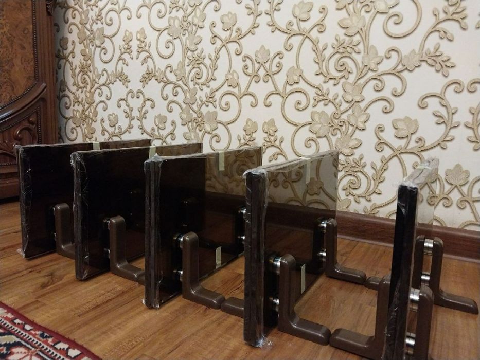 Стеклянные полка.  40×25 10мм  Коричневый Стекло