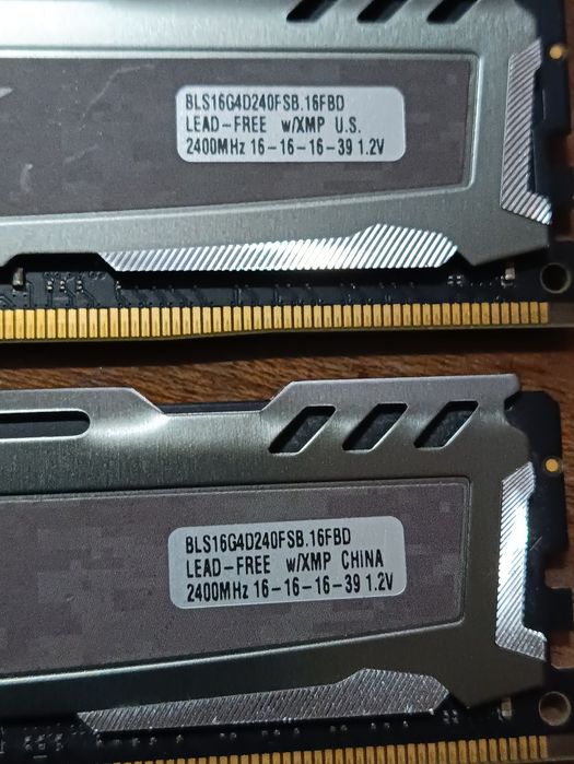 Crucial Ballistix DDR4 32GB (2×16GB) 2400MHz CL16