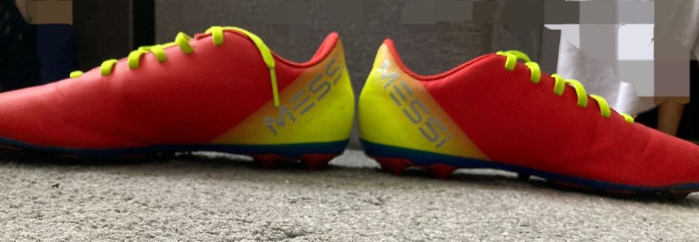 Ghete fotbal Adidas, cu crampoane, Messi 38 2/3