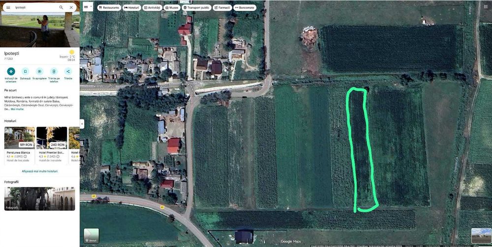 Vand teren extravilan 1800m, Ipotești, Botoșani