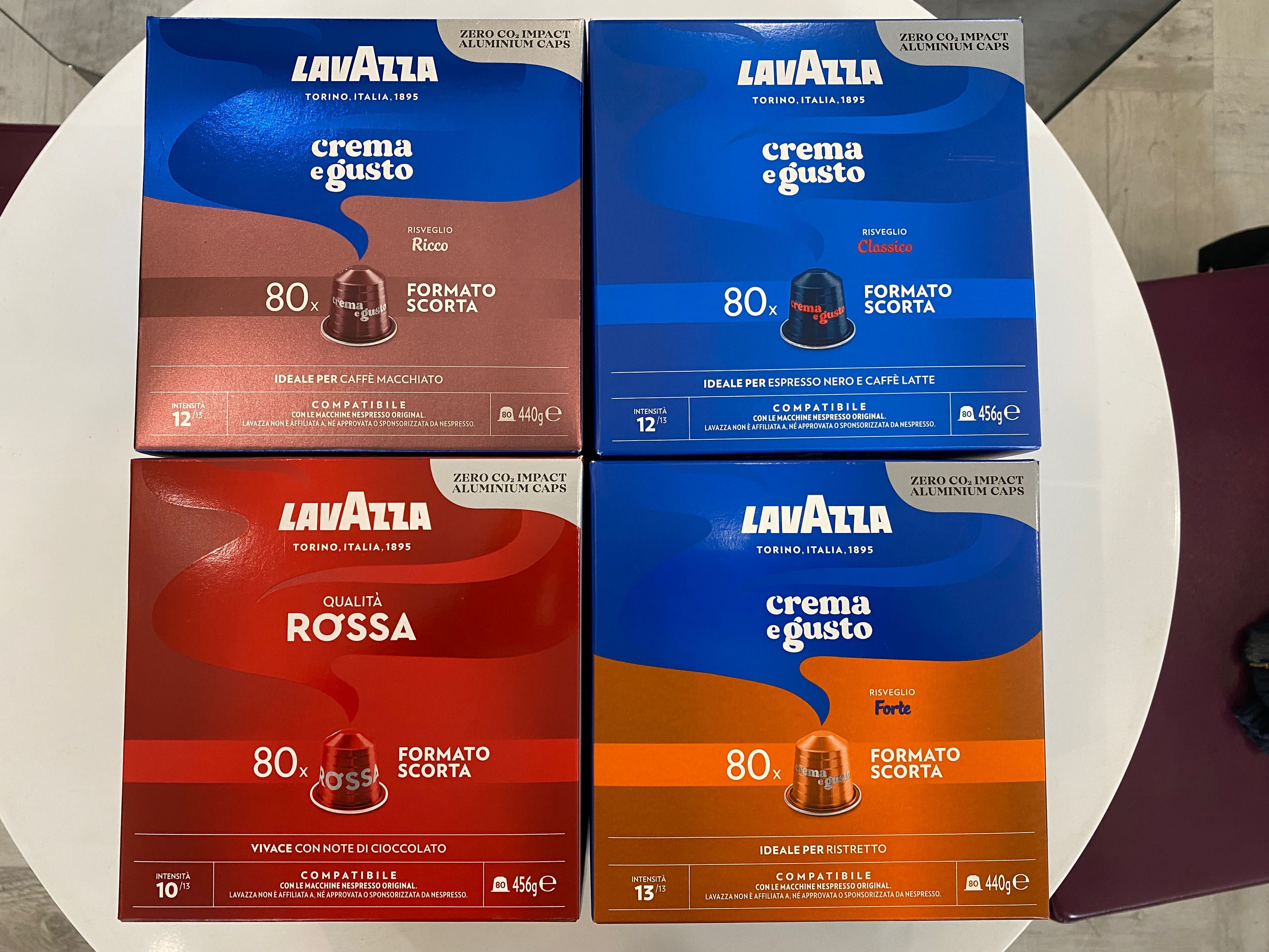 Кафе капсули неспресо nespresso lavazza лаваца 80бр.и 10бр. Алуминиеви ...