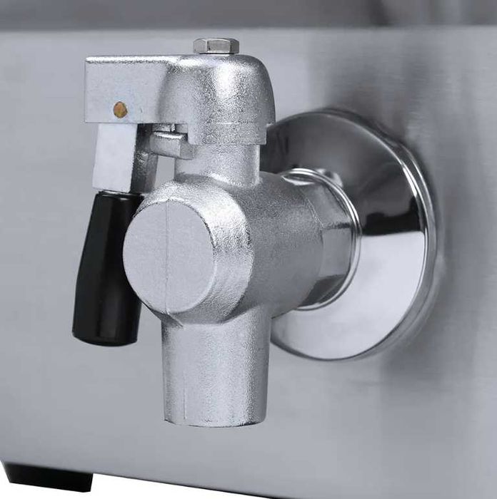 Friteuză electrică din inox, 8+8 litri cu manere laterale,NOUA