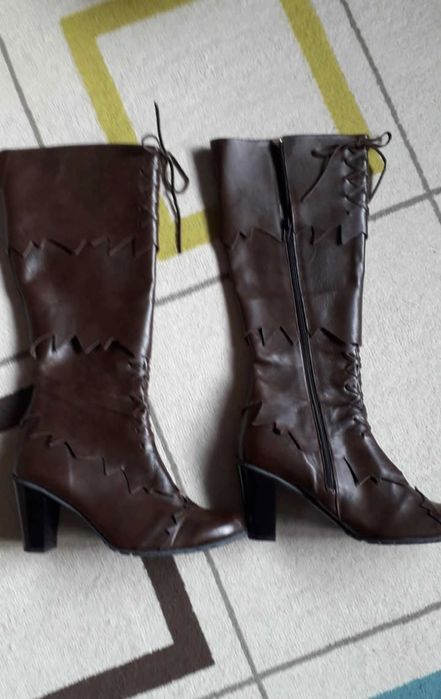 Дамски шик ботуши естествена кожа