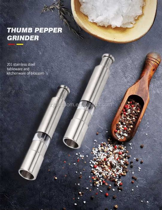 Set 2 Râșnițe Sare și Piper Oțel Inoxidabil - NOI - Design Modern