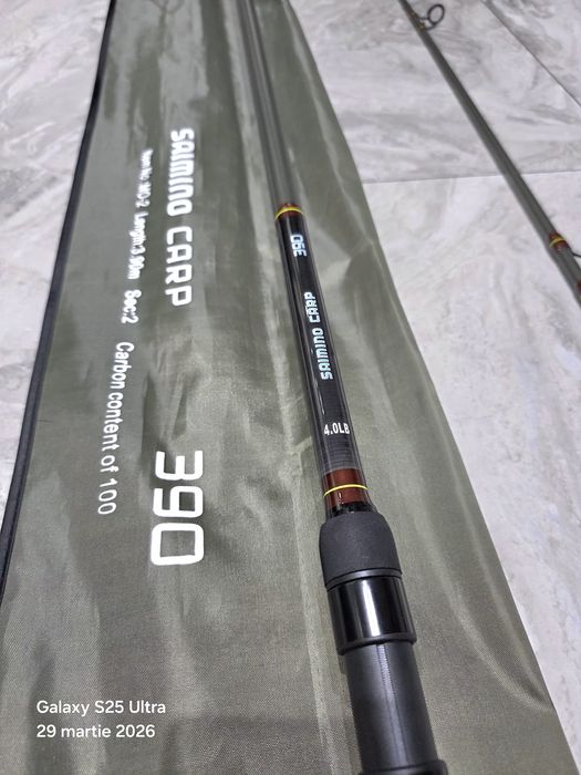 SET 3 Lansete CRAP din carbon Saimino MO2 3,90m din 2 tronsoane 4 lbs
