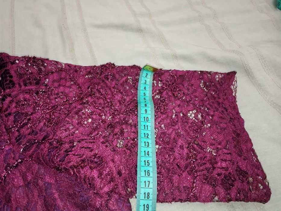 Rochie visinie eleganta din voal si dantela marimea 58
