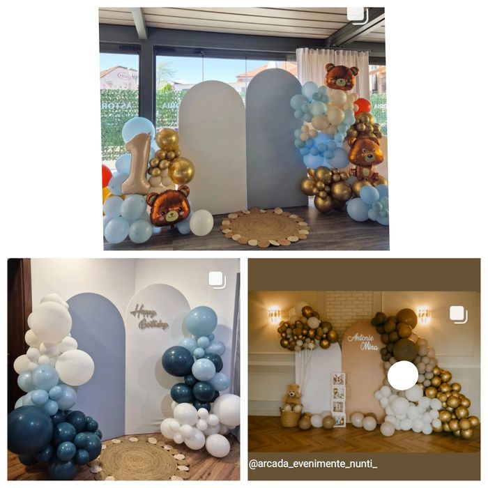 Aranjament  decor baloane flori nunta botez majorat