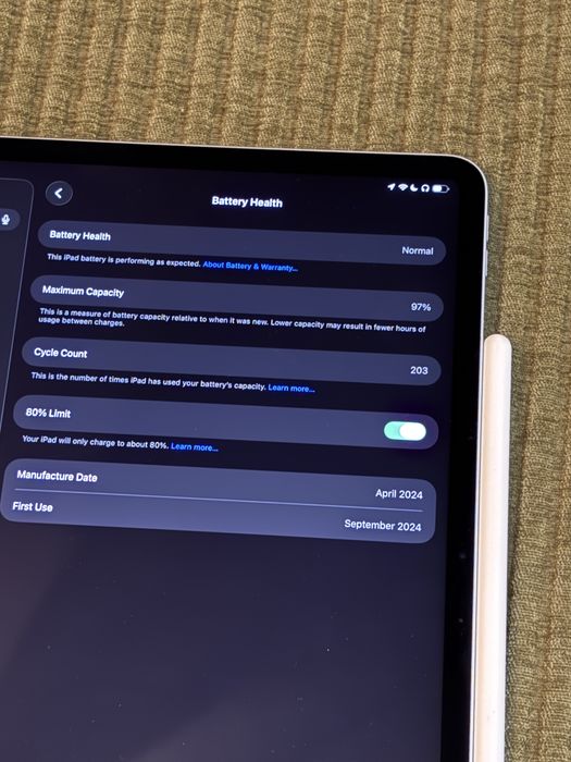 iPad Air 13” (M2), 256GB, albastru, împreună cu Apple Pencil Pro