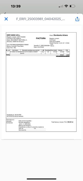 Scoica Avionaut impecabilă, utilizată f puțin