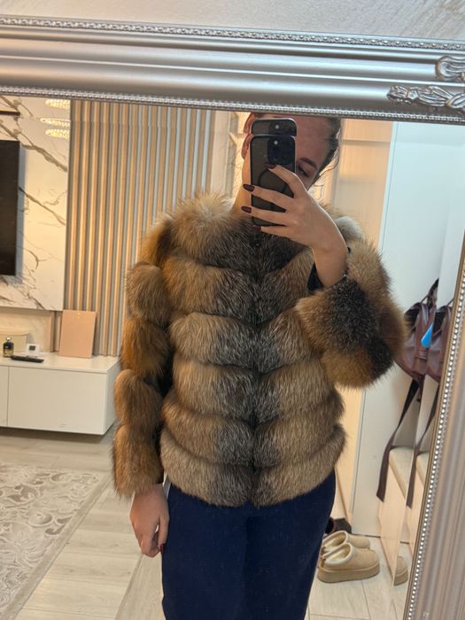 Blană naturală de vulpe 4 bucăți