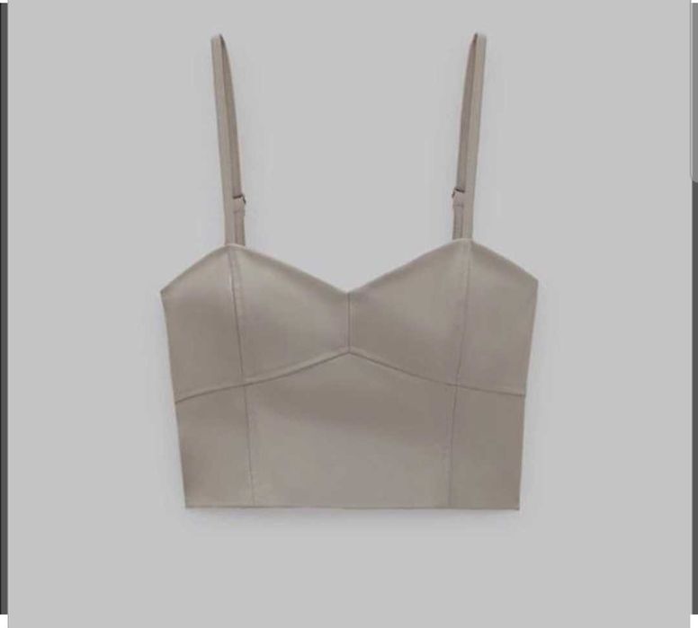 Нов топ ZARA изкуствена кожа