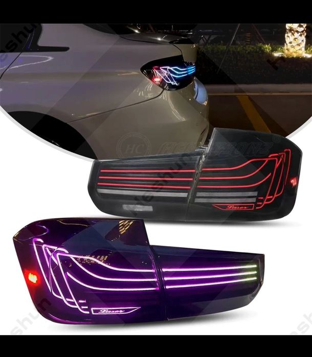 Set Stopuri Full LED RGB 3D Dragon Scales BMW Seria 3 F30 F35 F80 M3