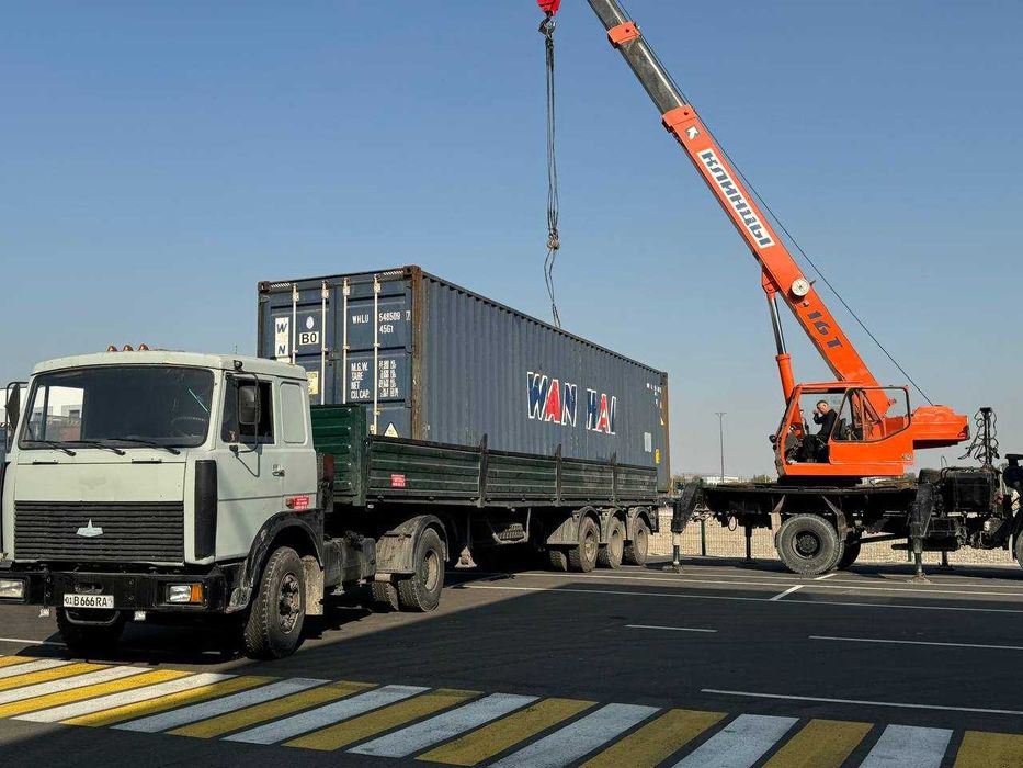 Перевозка груза Шаланды, Фура(Тент), Контейнеровозы. Узбекистан...