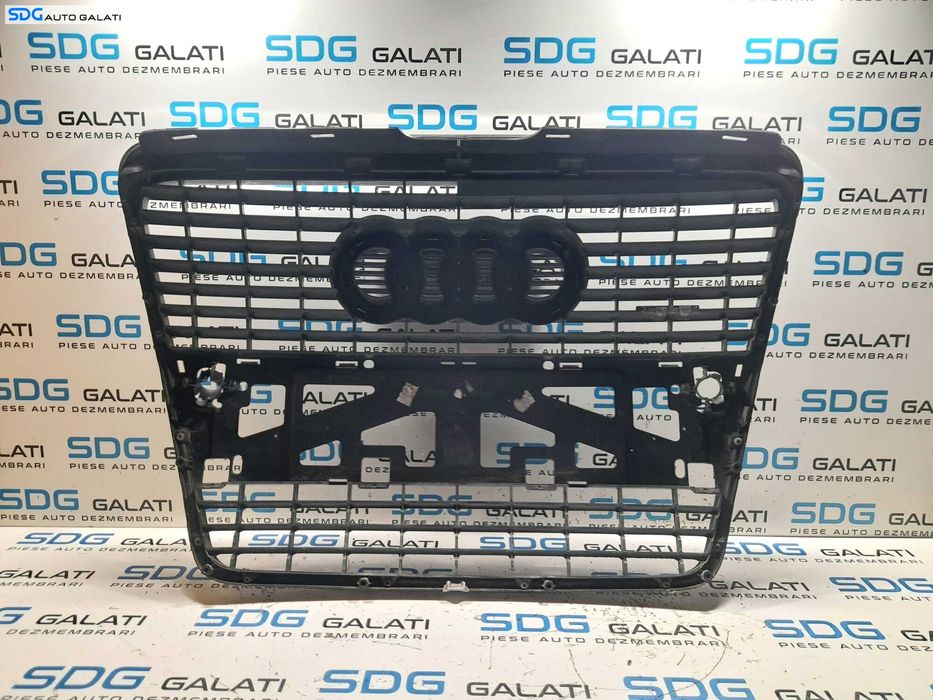 Grila Centrala cu Emblema Sigla de pe Bara Spoiler Fata Audi A6 4F C6 2005 - 2011 Cod 4F0853651 [N0136]