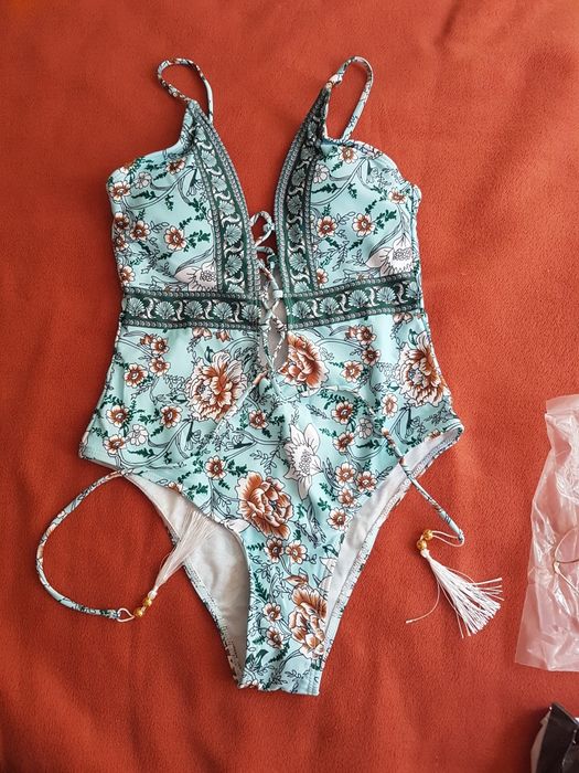 Costum de baie intreg, albastru turquise