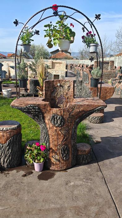 Градински мивки изработени от бетон