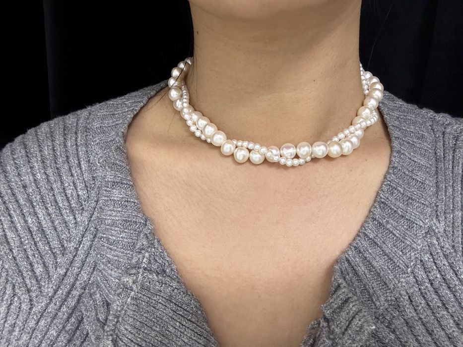 Колие от естествени ненуклеирани сладководни перли