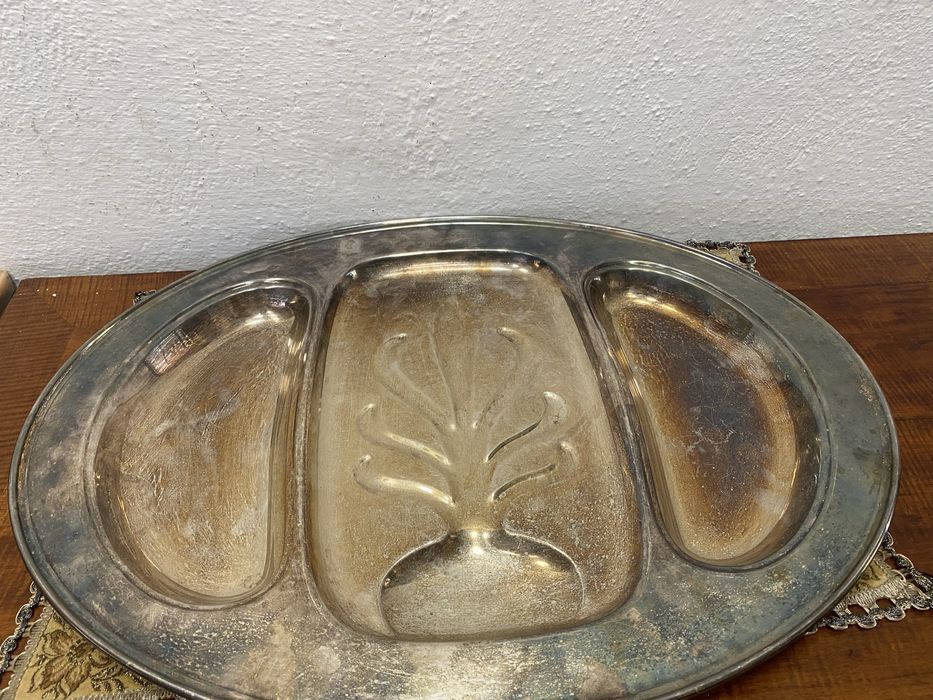 Голям немски поднос с посребряване