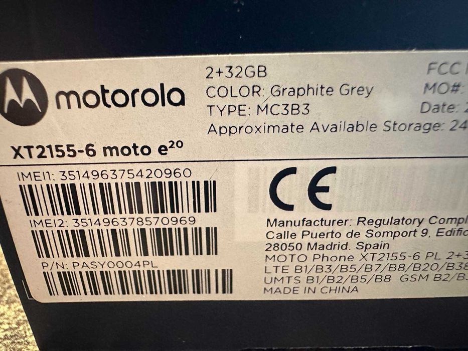 Motorola Moto E20 32GB / 2GB RAM