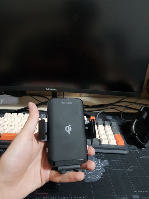 Автомобильная беспроводная зарядка+держатель для телефона