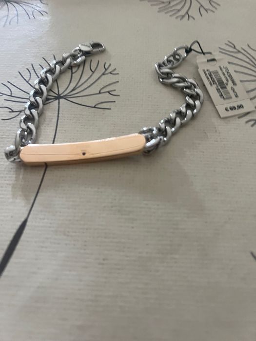 Гривна Fossil сребърно покритие в два тона