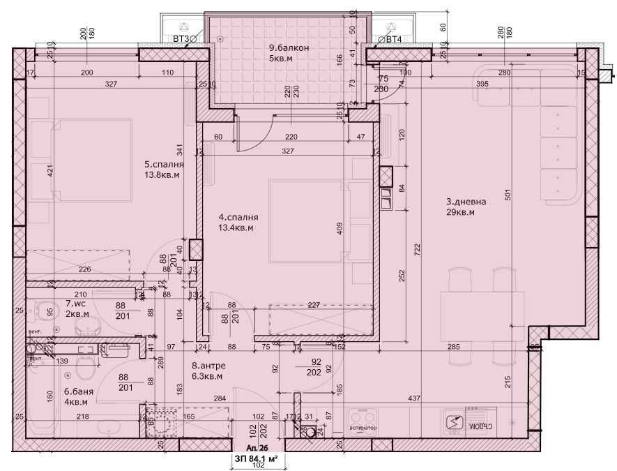 Продава се Двустаен апартамент в Пловдив, Остромила - 94 кв.м за 740 €/кв.м - Снимка #2
