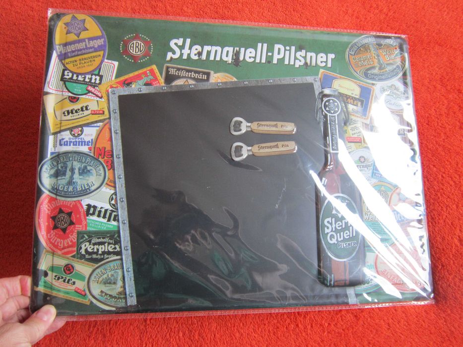 rar Tabla pt scris cu creta Reclama Metalica Pilsner +2 magneti