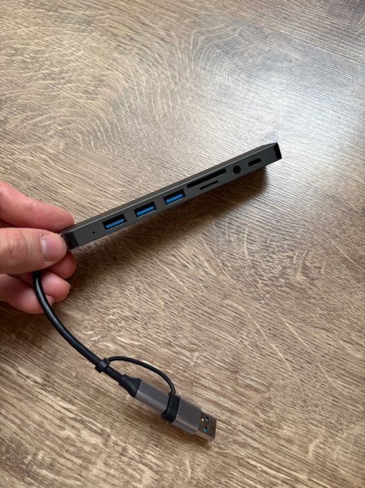 USB 7-in-1 хъб – USB-C/USB-A, 7 порта